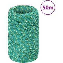 vidaXL Cuerda de barco polipropileno verde 2 mm 50 m Verde