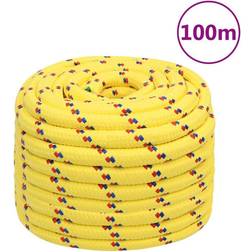 vidaXL Boat Rope Yellow 20 mm 100 m Polypropylene