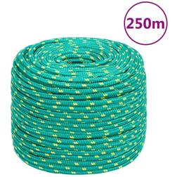 vidaXL Boat Rope Green 8 mm 250 m Polypropylene