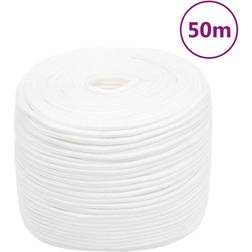 vidaXL Boat Rope Full White 6 mm 50 m Polypropylene white