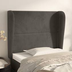 vidaXL Ad Orecchio GrigioScuro 103x23x118/128 cm in Velluto Testiera
