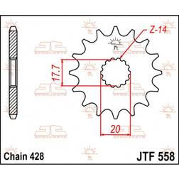JT Tandhjul YZ85 JTF558.14t