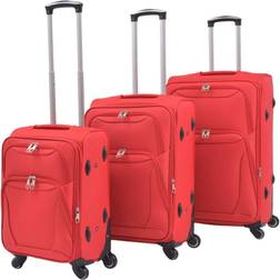 vidaXL Soft Case Set of 3 - Red