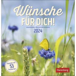 Harenberg Wünsche für dich Postkartenkalender 2024