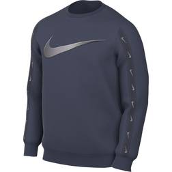 Nike Sportswear Repeat Men's Fleece Sweatshirt - Thunder Blue/Metallic Cool Grey