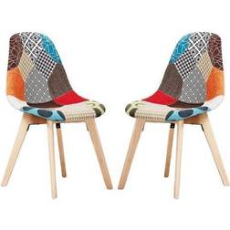 Life Interiors Tulip Patchwork Kitchen Chair 2pcs