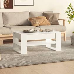 vidaXL Blanc 102x55x45 cm Bois d'Ingénierie Table Basse