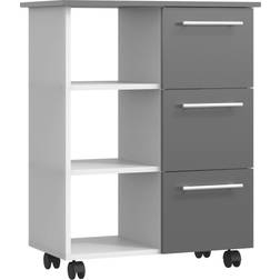 VCM Køkkenmodul Hvid Grå 85 x 68 x 38 cm Rullebord