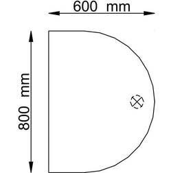 Anbautisch Belo H650-850xB600xT800mm Hætre Table à roulettes