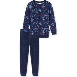 Schiesser Pyjama Bergwelt dunkelblau