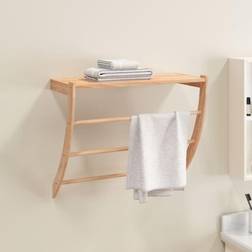 vidaXL Towel Rack 60 x 25.5 x 49 cm Solid Wood Walnut