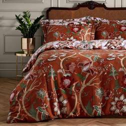 Paoletti Botanist 200TC Duvet Cover White, Green, Orange