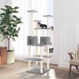 vidaXL grey Cat Tree with Scratching Posts