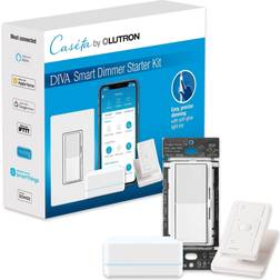 Lutron diva smart dimmer switch starter kit for caséta smart lighting, with smar