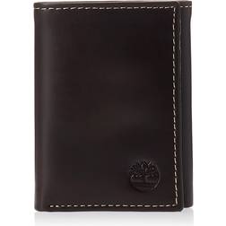 Timberland Men's Leather Trifold Wallet - Brown