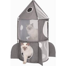 Hagen vesper rocket ship tower cat kitten 3-level hideout