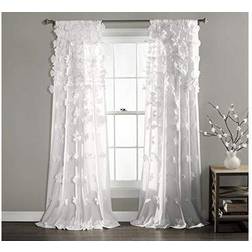 Lush Decor White Riley Sheer