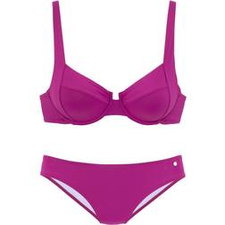 s.Oliver T-shirt Bra Bikini Set - Fuchsia