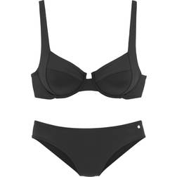 s.Oliver T-shirt Bra Bikini Set - Black