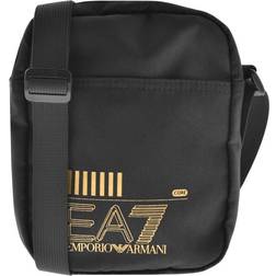 EA7 men's woven shoulder bag, black