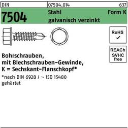 Sonstige DIN 7504-K FZB 6-kant pladeskrue bor 500