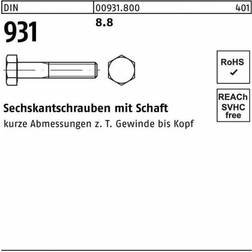 Sonstige DIN 931 Stahl 8.8 M10x