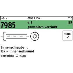 Sonstige Linsenschraube DIN 7985 m.Innensechsrund galvanisch verzinkt 2000 Schrauben pro