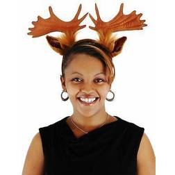 Elope Moose Antlers and Ears Headband Brown/Beige