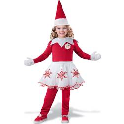 Fun World Elf on the Shelf Girl's Toddler Costume Red/White 2T