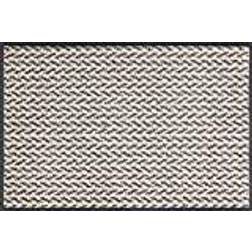 Wash+Dry Duo Door Mat 50 x 75 cm Brown White, Brown, Beige
