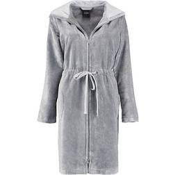 Cawö Women's Short Coat with Hood Bathrobe - Graphite