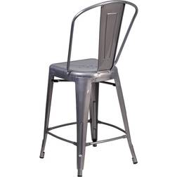 Flash Furniture Lincoln Contemporary Metal Vertical Coat Bar Stool