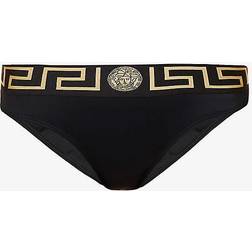 Versace Bikinislip Met Greca-Print - Zwart