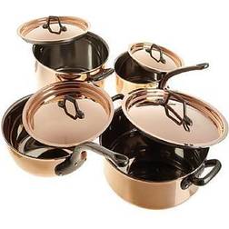 Matfer Bourgeat 915901 8-Piece Copper Cookware Set with lid