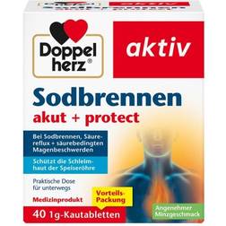 DOPPELHERZ Sodbrennen akut+protect Kautabletten 40
