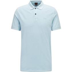 HUGO BOSS Mens Prime Cotton-Piqué Polo Shirt - Blue