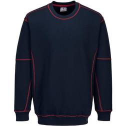 Portwest Tweekleurige Sweatshirt met ritssluiting en capuchon maat Medium, NavRed