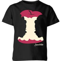 Disney Kid's Princess Colour Silhouette Snow Apple T-shirt - Black