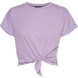 Vero Moda Panna SS Crop Top - Purple/Lavender