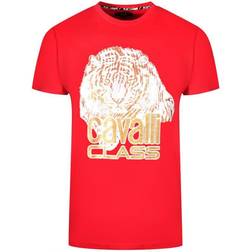 Cavalli Class Tiger Logo T-Shirt - Red