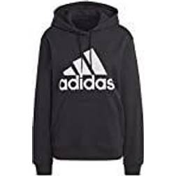 adidas Essentials Big Logo Regular French Terry Hoodie - Black/White