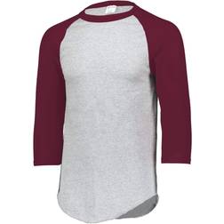 Augusta Baseball 3/4 Sleeve Tee 2.0 - Heather/Maroon