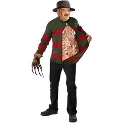 Nightmare on elm freddy sweater screaming chest costume adult