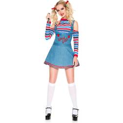 Music Legs Sexy Good Guys Doll Women's Costume Blue Red S/M