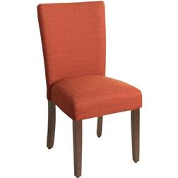 HomePop Parsons Classic Upholstered Accent Dining Single Pack Orange Kitchen Chair