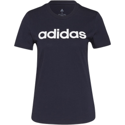 Adidas Women's Loungewear Essentials Slim Logo T-shirt - Legend Ink/White