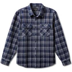 Brixton Bowery Heavy Weight L/S Flannel Shirt - Blue