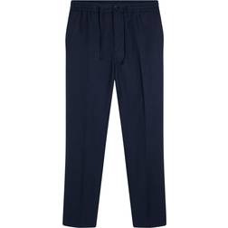J.Lindeberg Baron Tencel Linen Trousers - Navy