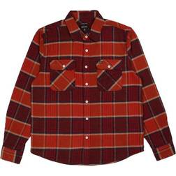 Brixton Bowery L/S Flannel Shirt - Burned Red