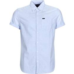 Superdry Vintage Oxford Short Sleeved Shirt - Classic Blue